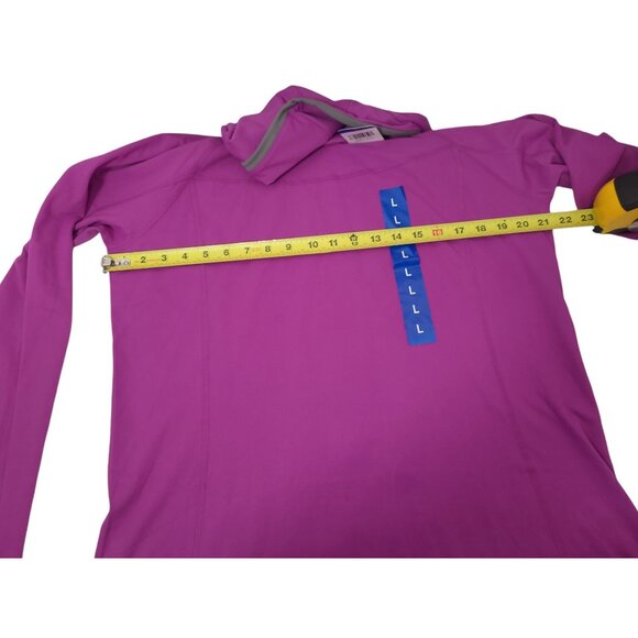 Fila Ladies Funnel Neck Moisture Wicking Active Training Hoodie Purple Large - Picture 5 of 8